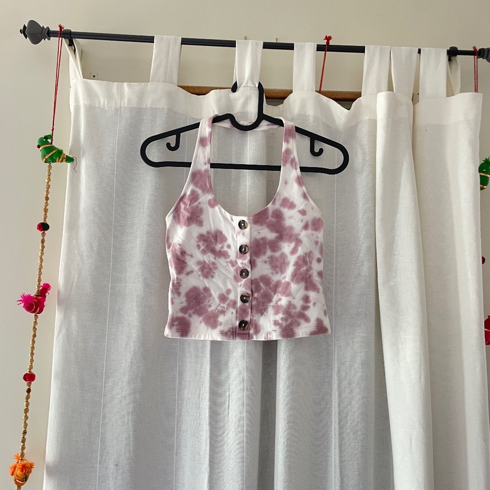 Soft Buttoned Halter Top